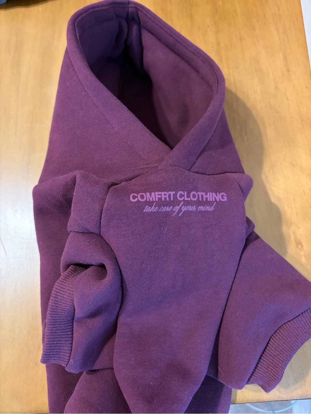 Comfort Colors Plum Dog Hoodie with Hood